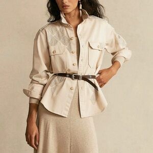 𝅺POLO by Ralph Lauren Beaded Twill Button Down Shirt NWT Sz XXL